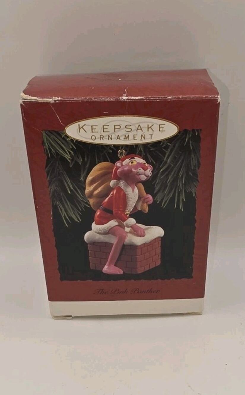 VTG 1993 Hallmark "The Pink Panther" Keepsake Christmas Ornament Hand-Crafted